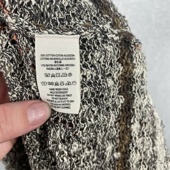 Free People Split Back Striped Tunic Frayed top - Picture 9 of 9